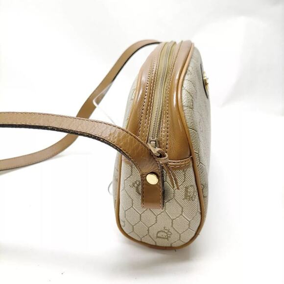 Christian Dior Beige & Brown Leather Trim Shoulder Bag - Picture 11 of 12